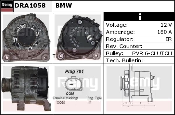 DELCO REMY Ģenerators DRA1058